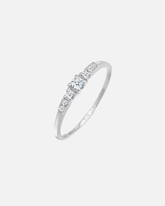 Elli DIAMONDS Verlobungsring Diamanten (0.11 ct) 585 Weißgold
