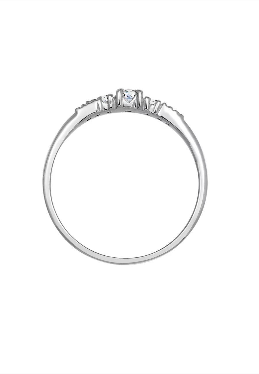 Elli DIAMONDS Verlobungsring Diamanten (0.11 ct) 585 Weißgold