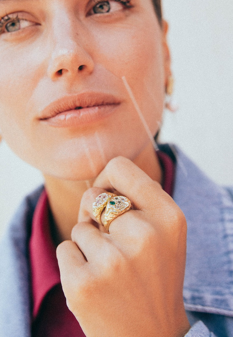 Haze & Glory Aquamarin Siegel - Clementine 375 Gelbgold