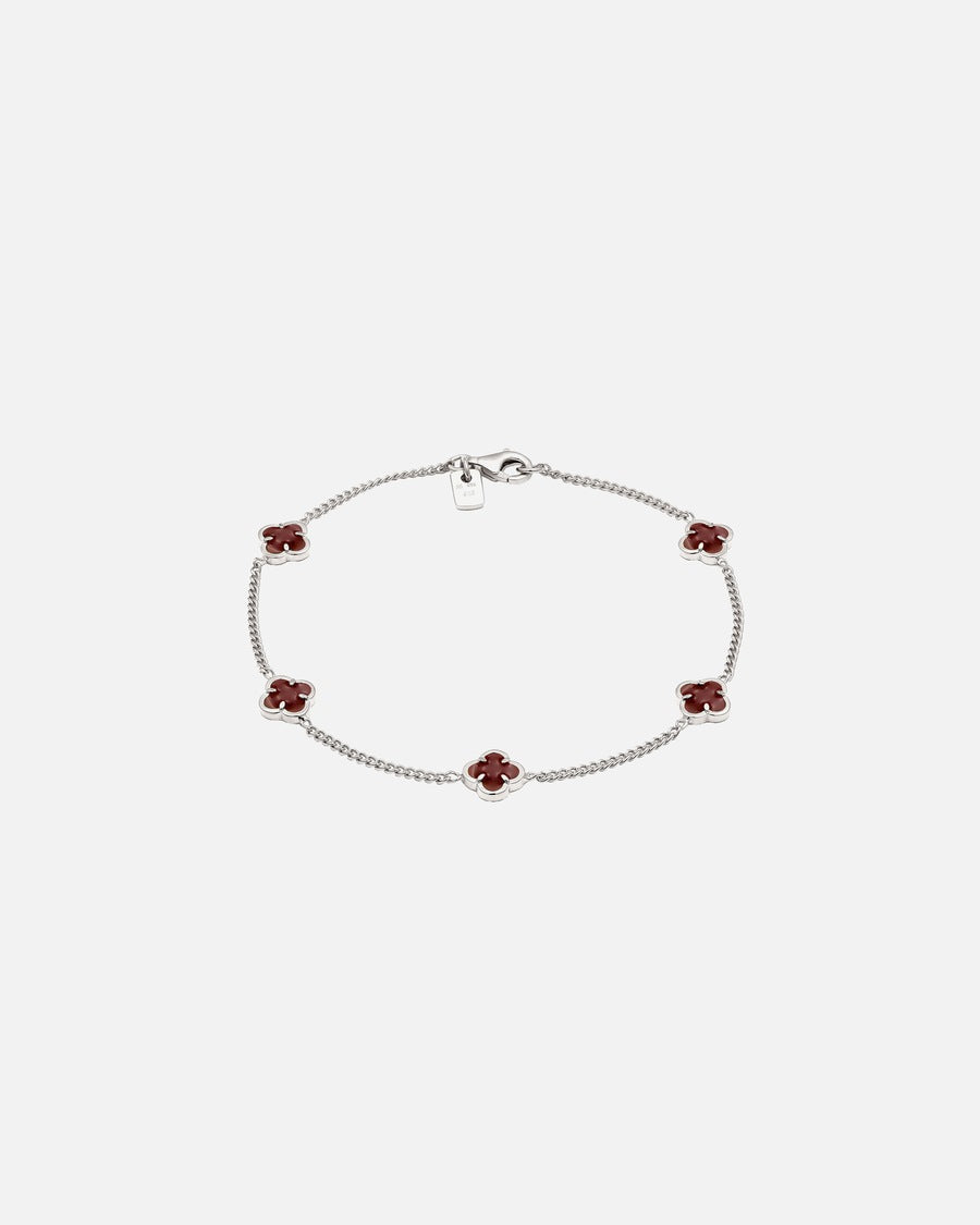 Kleeblatt Emaille 925 Sterling Silber