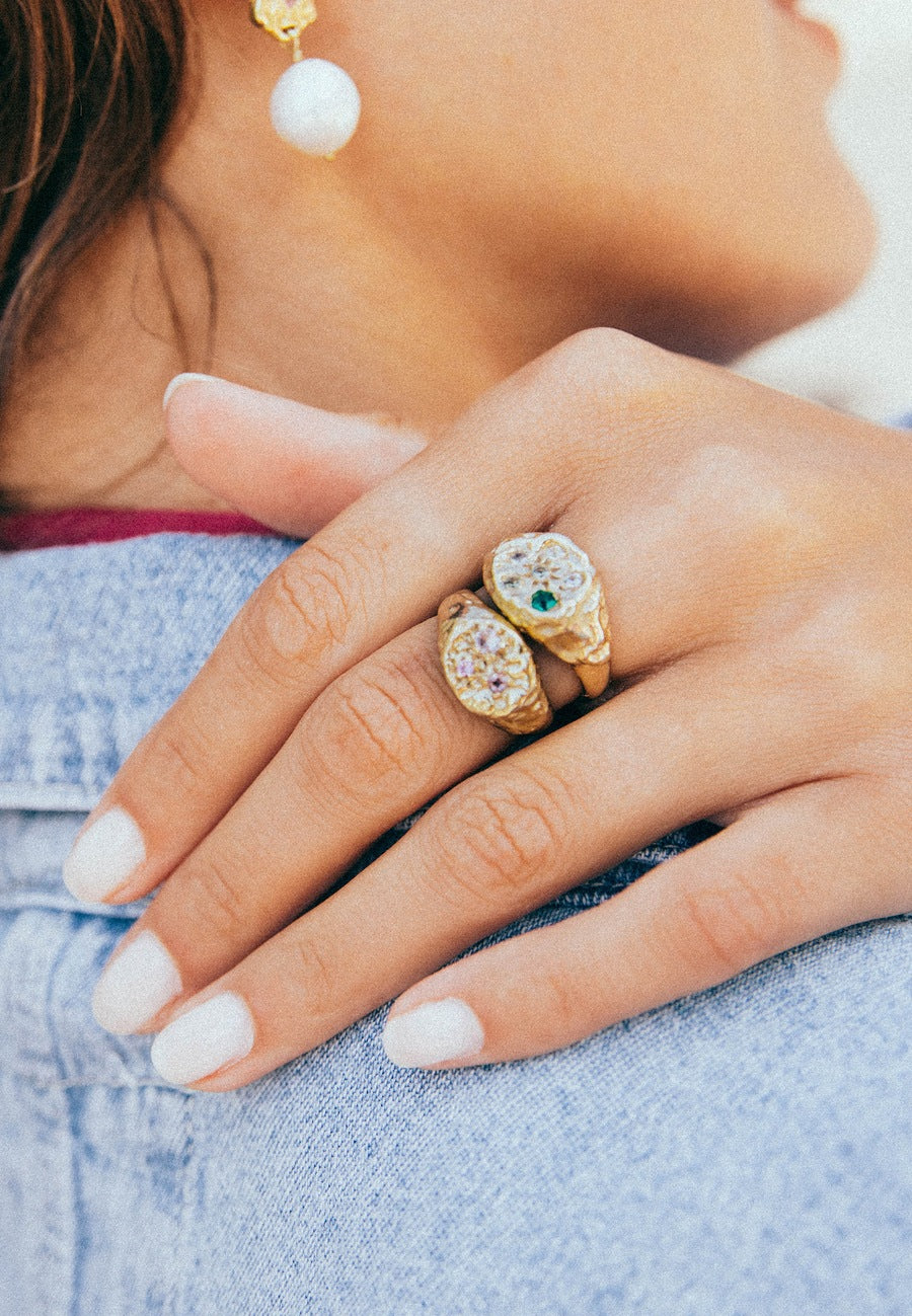 Haze & Glory Aquamarin Siegel - Clementine 375 Gelbgold