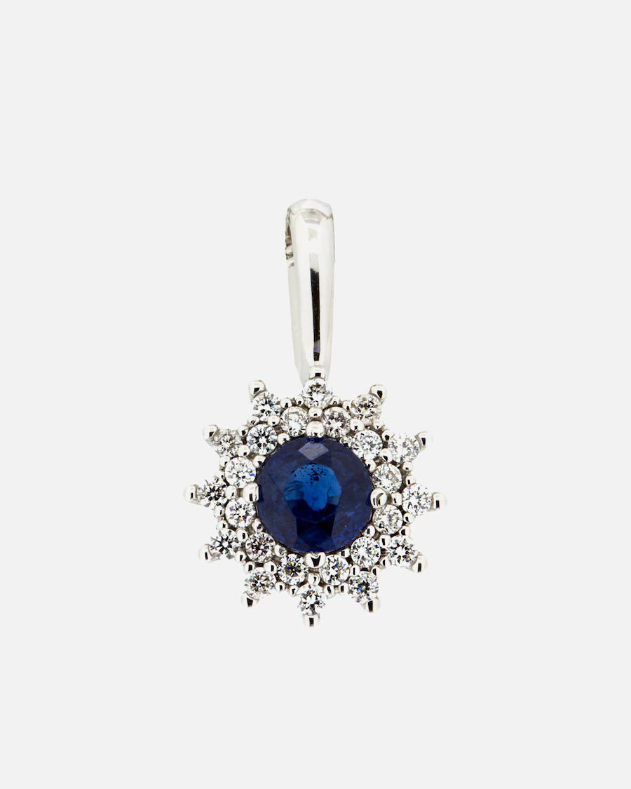 Orolino Anhänger 585/- Gold Safir Weiß 0,18ct.
