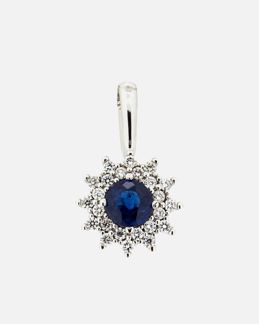 Orolino Anhänger 585/- Gold Safir Weiß 0,18ct.
