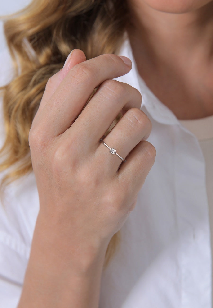 Elli DIAMONDS Verlobungsring Diamant 0.11 ct. 585 Weißgold