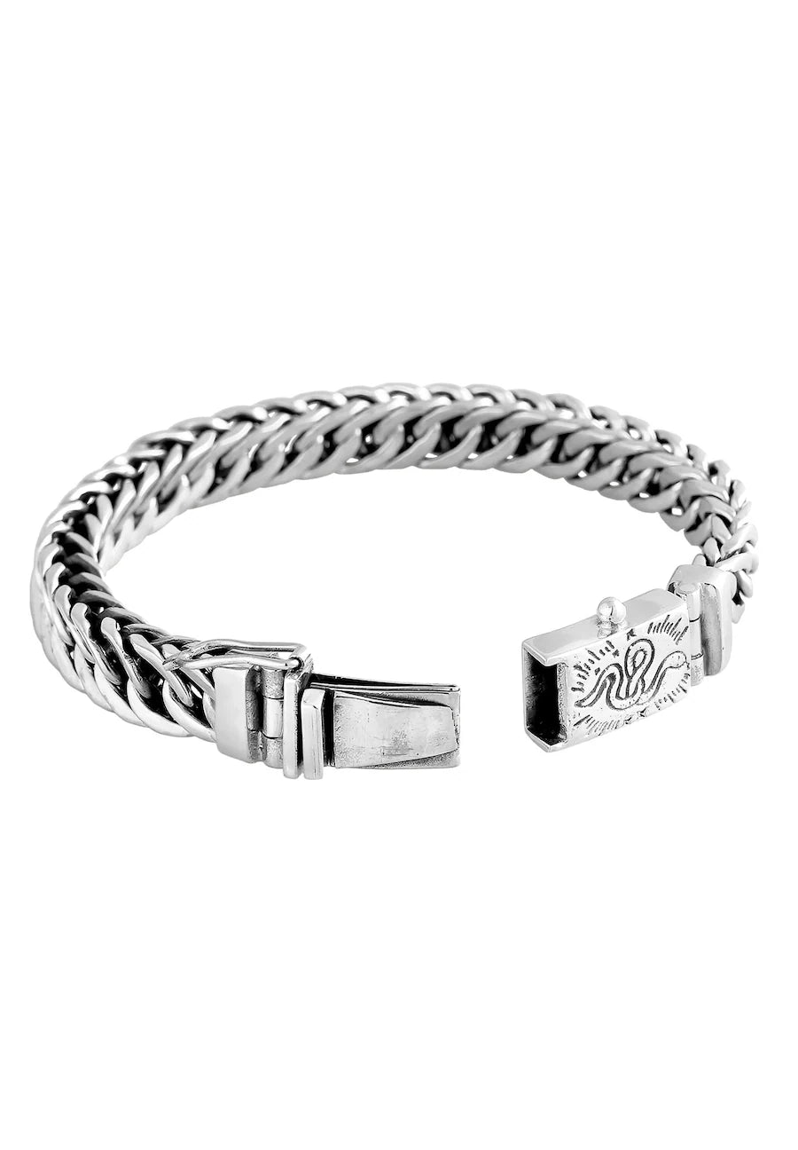 Panzerarmband - Cobra 925 Silber