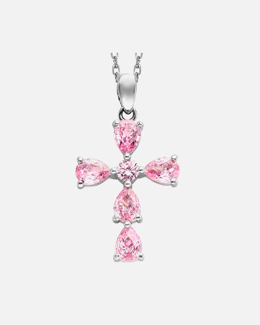 Julie Julsen Anhänger mit Kette 925/- Sterling Silber Zirkonia rosa