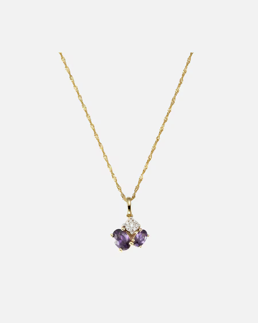 Fascination by Ellen K. Halskette 375/- Gold Amethyst lila