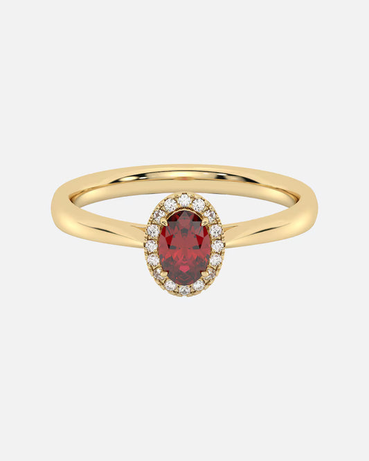 Diam Addict Ring 585/- Gold Rubin rot 0,08ct.