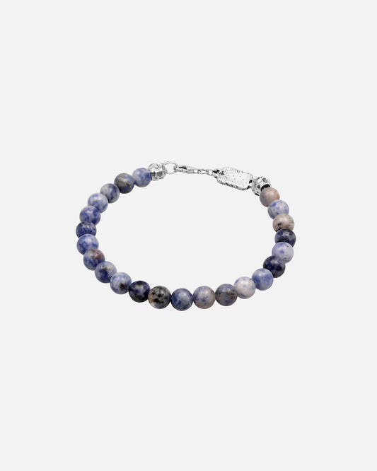 Edelstein Perlen Achat Blau 925 Sterling Silber