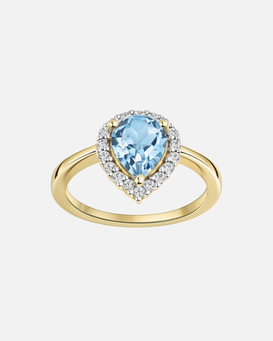 Fascination by Ellen K. Ring 585/- Gold Blautopas beh. blau