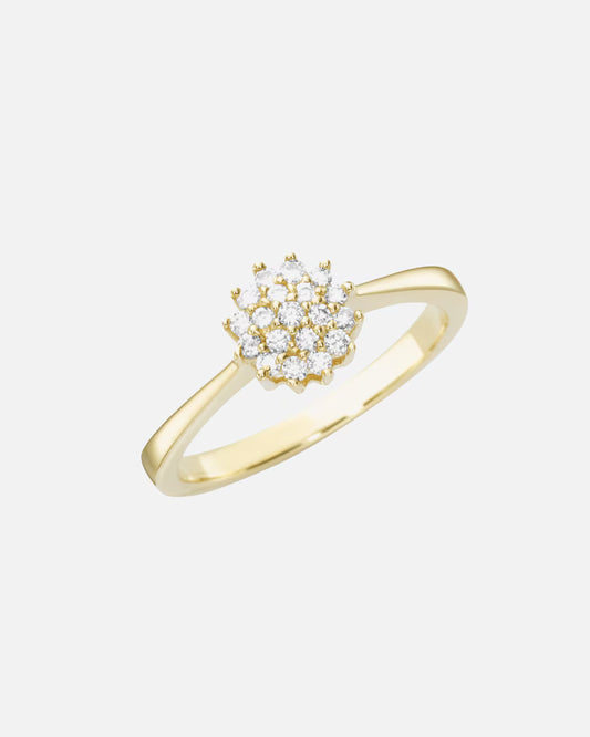Luigi Merano Ring Blüte, mit Lab Grown Diamanten, Brillantschliff, Gold 375